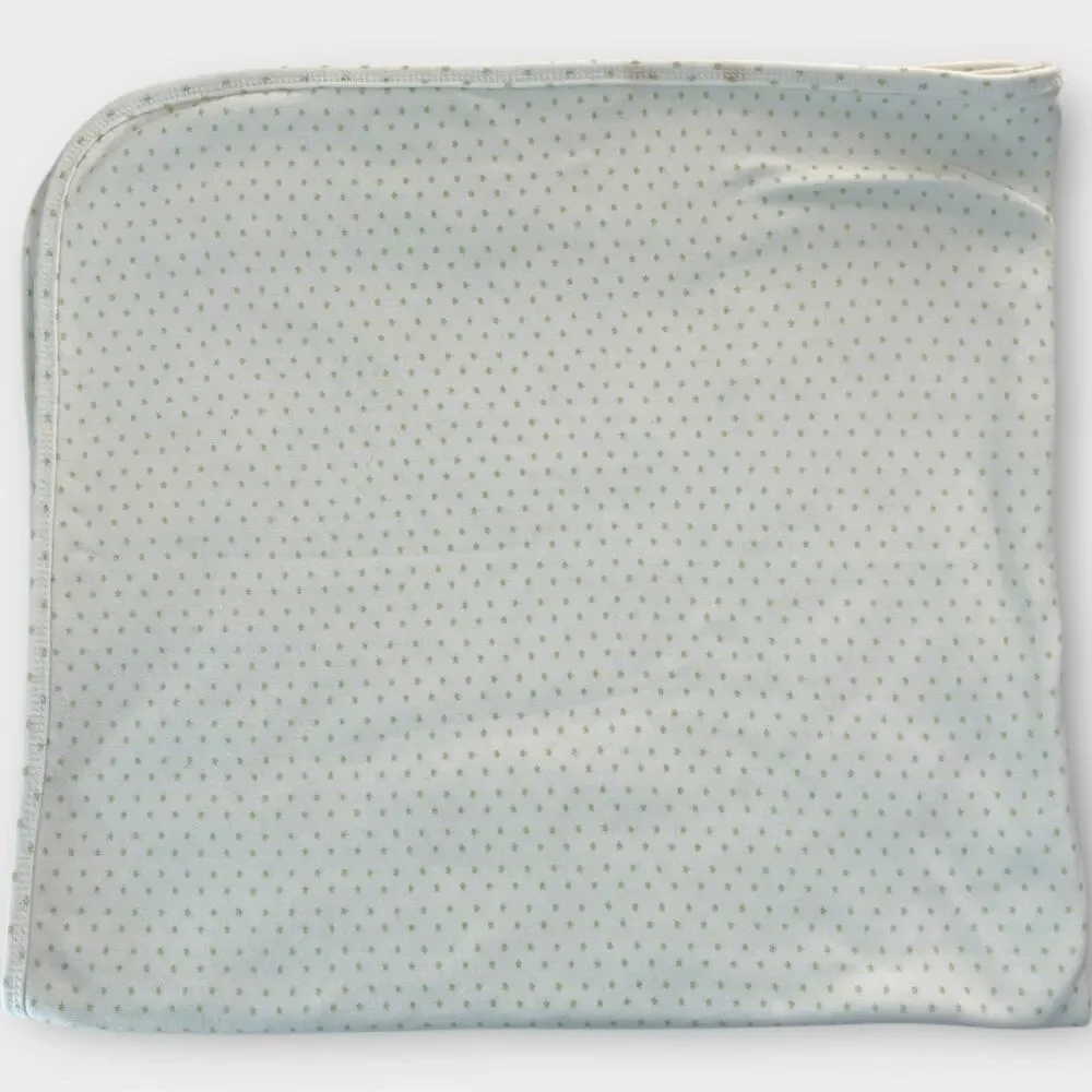 Carters Sweet Baby Star Green Striped Polka Dot Blanket Lovey Security Patchwork